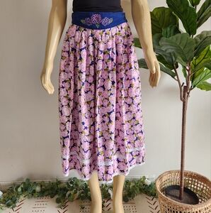 Alphorn Baumwolle 100% Floral Vintage Maxi Skirt 90s Size M
